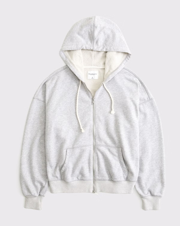 Sunday Terry Hooded Full-Zip | Abercrombie & Fitch (US)