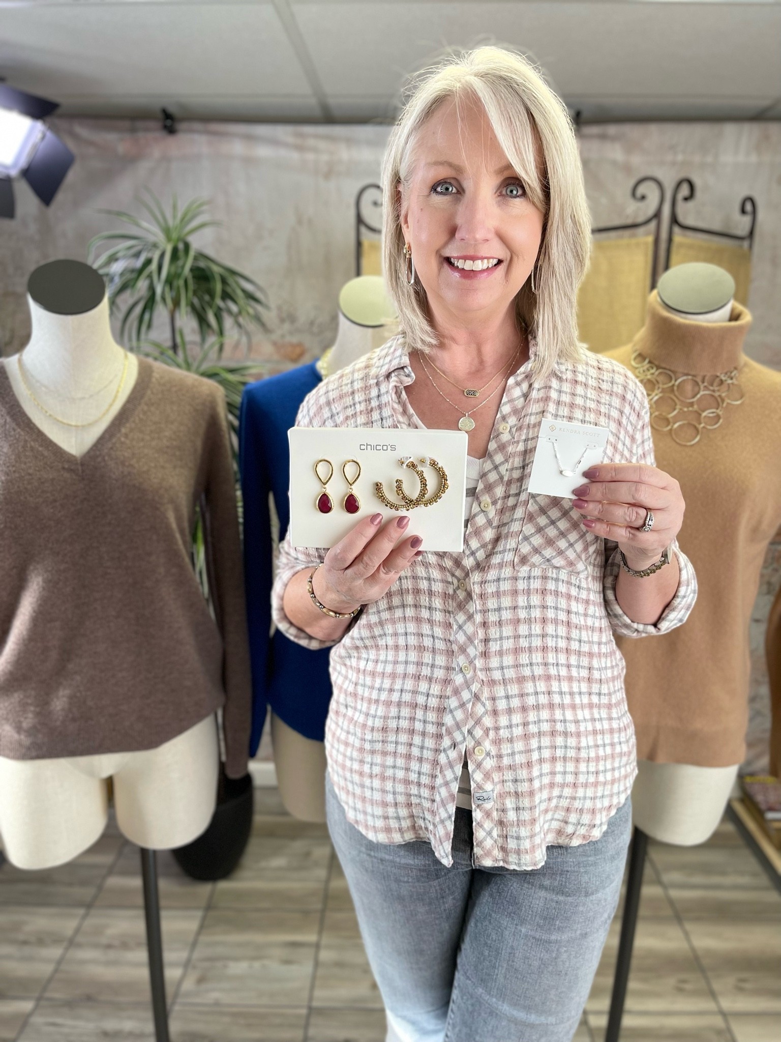 Styling Jewelry with Sweaters - I selected jewelry from Kendra Scott and Chico’s for today’s Instagram Live. Kendra Scott is 20% off and 30% off markdowns!!!

#LTKHoliday #LTKstyletip #LTKsalealert