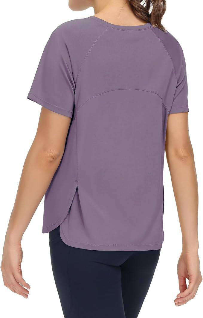 THE GYM PEOPLE Women's Short Sleeve Workout Shirts Breathable Yoga T-Shirts with Side Slits Athle... | Amazon (US)