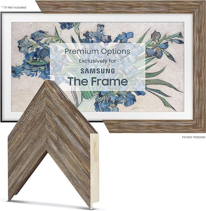 Deco TV Frames - Distressed Barnwood Smart Frame Compatible ONLY with Samsung The Frame TV (55", ... | Amazon (US)