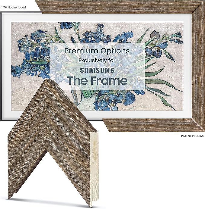 Deco TV Frames - Distressed Barnwood Smart Frame Compatible ONLY with Samsung The Frame TV (55", ... | Amazon (US)