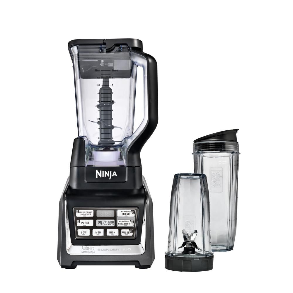 NINJA Nutri Auto-iQ 72 oz. 5-Speed Black Blender with Travel Cups (BL641) | The Home Depot