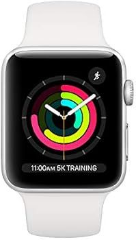 Apple Watch Series 3 (GPS, 42mm) - Silver Aluminum Case with White Sport Band | Amazon (US)