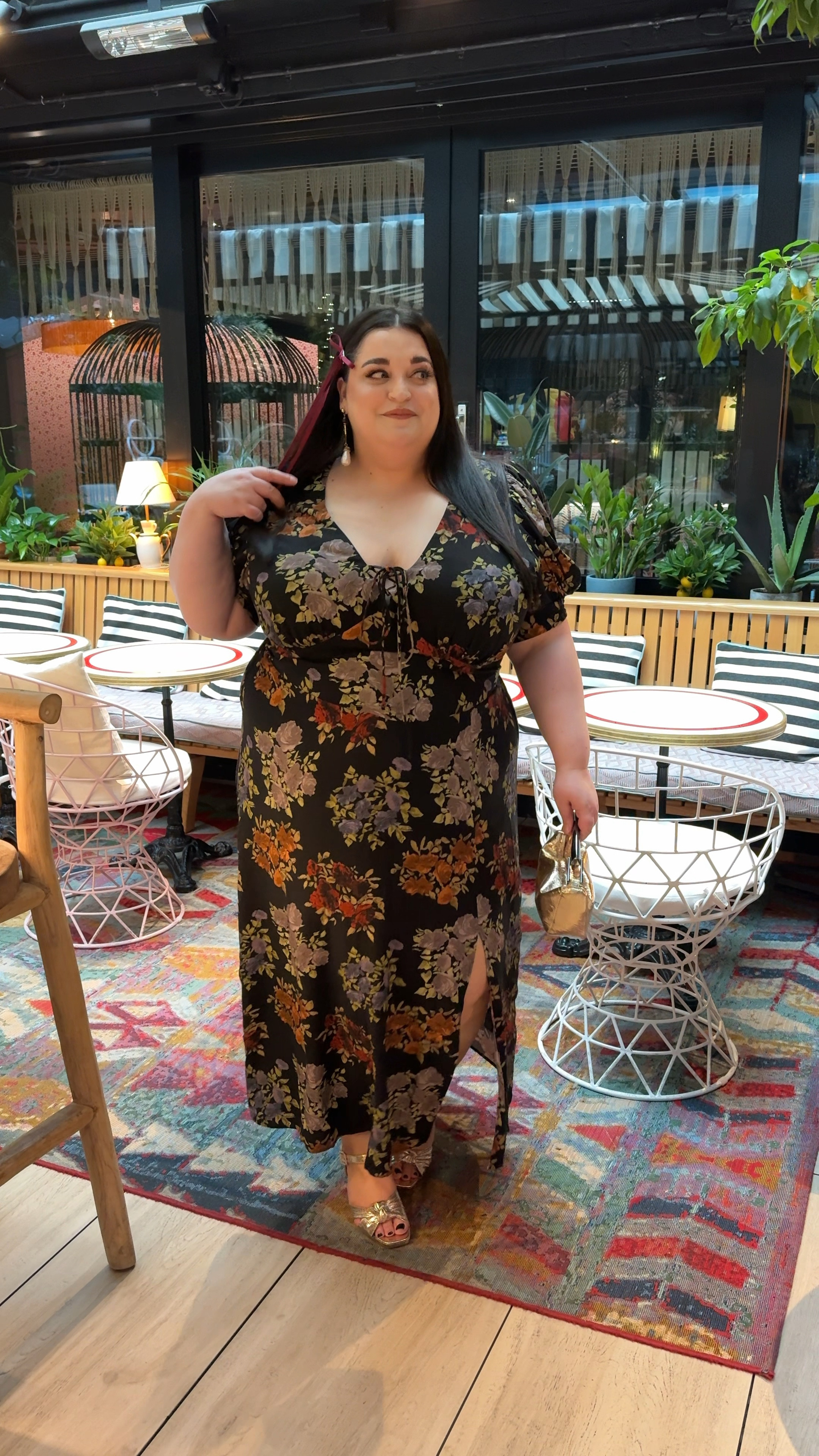 The cutest dark floral plus wise dress 🥀

#LTKcurves #LTKuk #LTKplussize