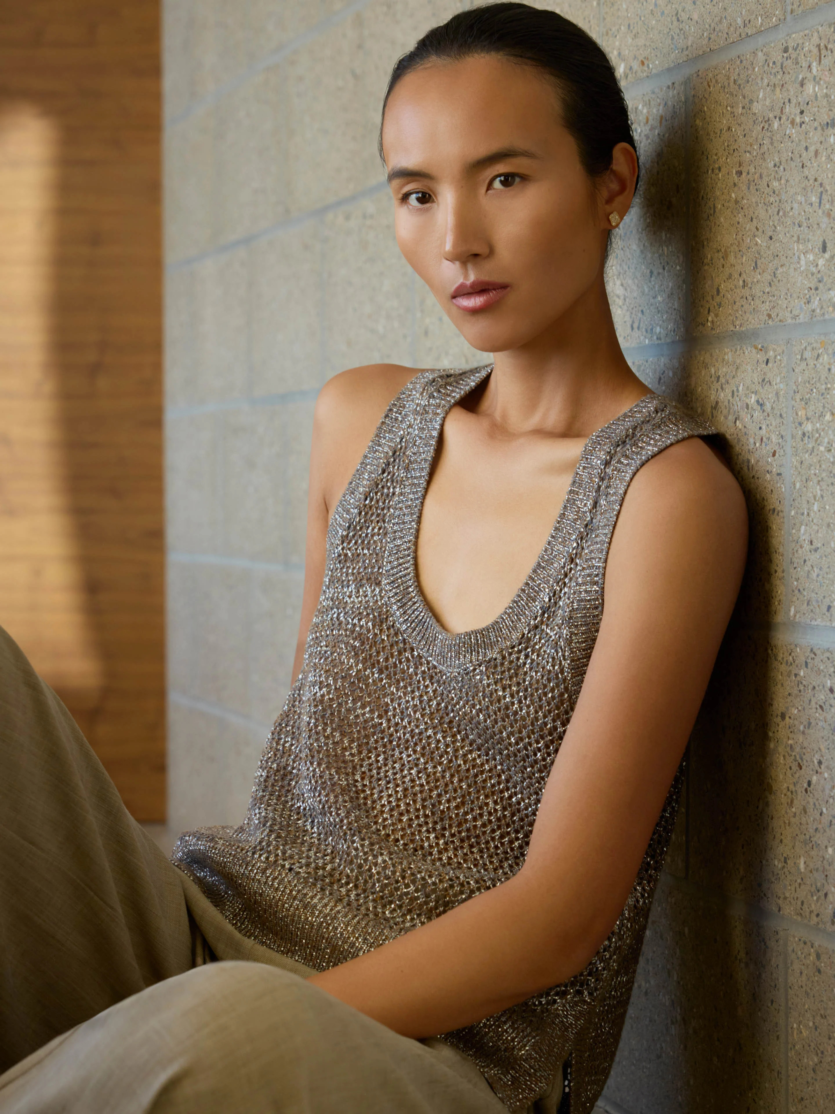 Women's Via Tank in Terra Metallic | Brochu Walker | Brochu Walker