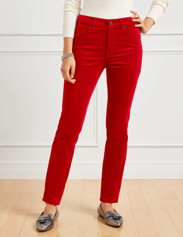 Stretch Corduroy Straight Leg Pants | Talbots