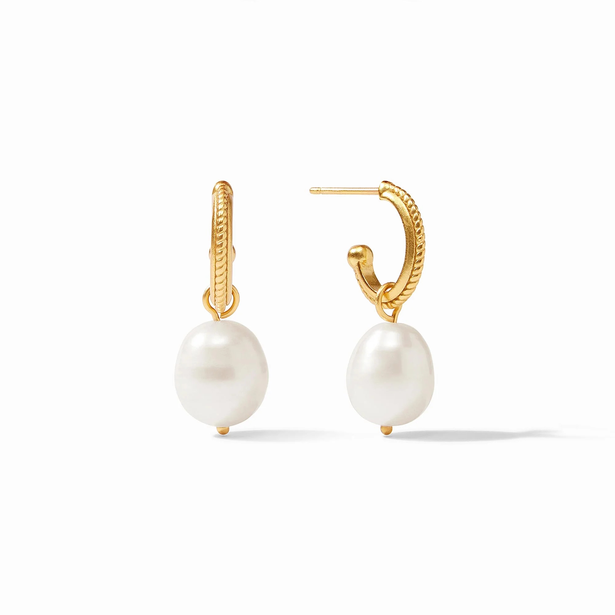 Delphine Pearl Hoop & Charm Earring | Julie Vos | Julie Vos