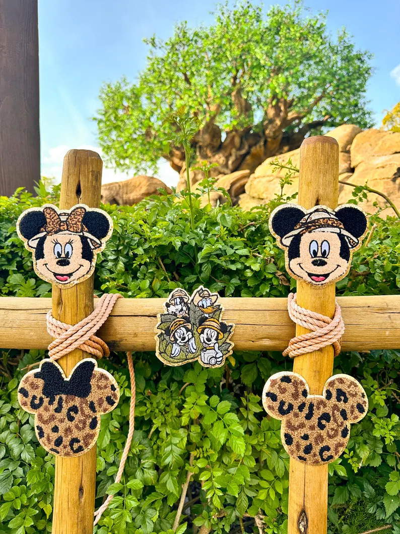 Cheetah Mickey Patch Cheetah Minnie Patch. Safari Minnie Patch. Animal Kingdom Minnie Patch. Anim... | Etsy (US)
