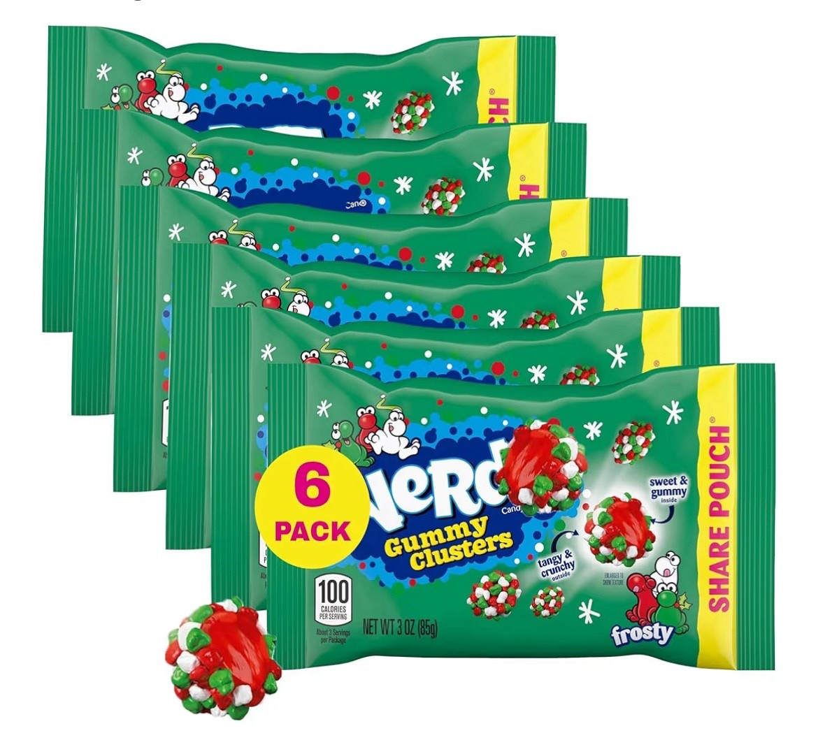 Amazon just restocked Nerds Frosty Gummy Clusters in multi-packs! These are perfect for stocking stuffers or holiday treats, as they continue to be immensely popular with kids. Super hard to find, and will likely be sold out again soon! 

#LTKKids #LTKGiftGuide #LTKSaleAlert