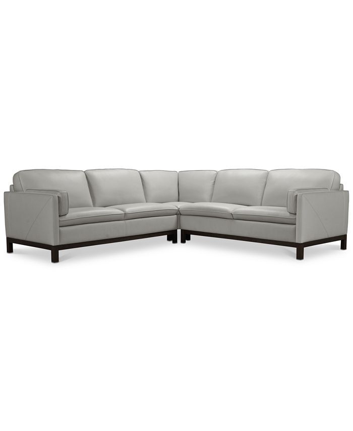 Furniture Virton 3-Pc. Leather | Macys (US)