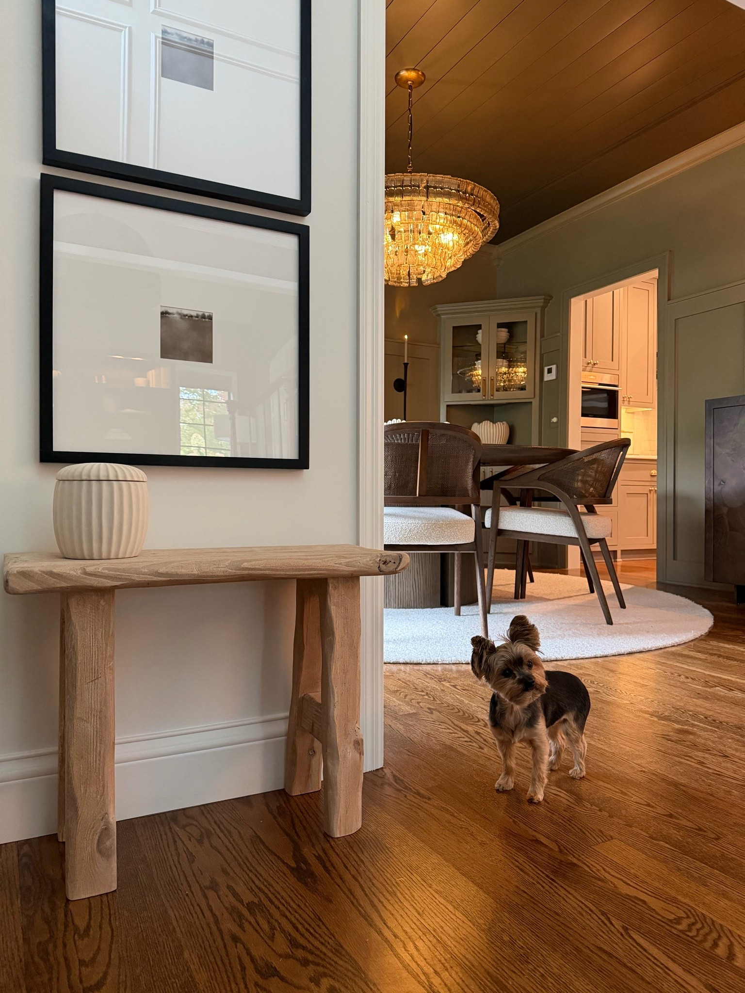 When a bench is just to cute. Rustic wooden noodle benches have my 🤍 our chandelier from Arhaus is also currently on sale!

#LTKHome #LTKSaleAlert #LTKSeasonal