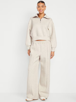 High-Waisted Bounce Fleece Wide-Leg Sweatpants | Old Navy (US)