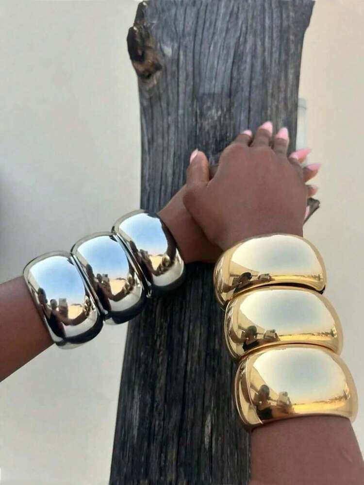 1 Fashionable Style Wide Bracelet, Luxurious Jewelry, High-End Accessories, Uniquely Designed | SHEIN