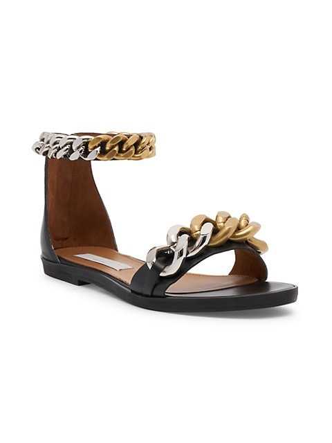 Falabella Faux Leather Chain Sandals | Saks Fifth Avenue