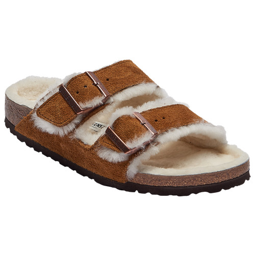 Birkenstock Womens Arizona Shearling - Shoes Mink/Brown Size 09.0 | Foot Locker (US)