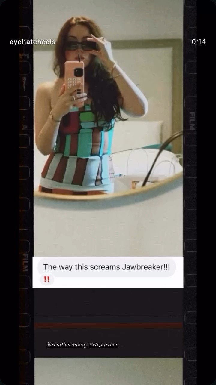@renttherunway #rtrpartner code RTRXMLORINE50 for my discount! who else obsessed over Jawbreaker growing up?!

#LTKootd #LTKTravel #LTKWedding