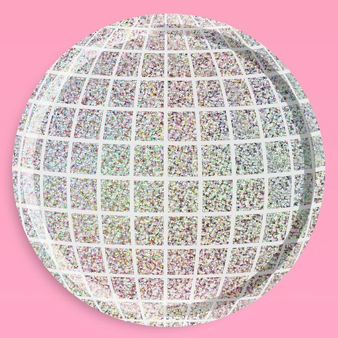 xo, Fetti Holographic Disco Ball Paper Plates - 25 pk, 9" | Bachelorette Party Decorations, Last ... | Amazon (US)