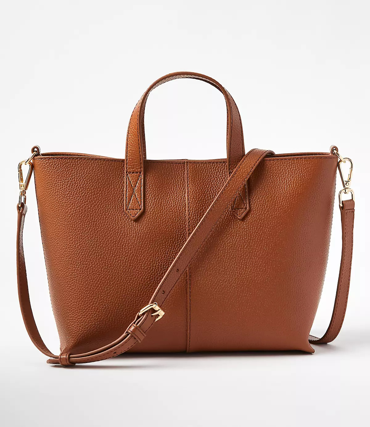 Leather Crossbody Tote Bag | LOFT