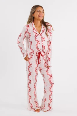 Vintage Bows and Blossoms Women's Long Sleeve Ruffle Set - Pre Order Ships 10/5 | In My Jammers