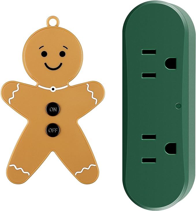 Enhon Wireless Remote Switch for Christmas Tree Lights, Gingerbread Man Wireless Remote for Chris... | Amazon (US)