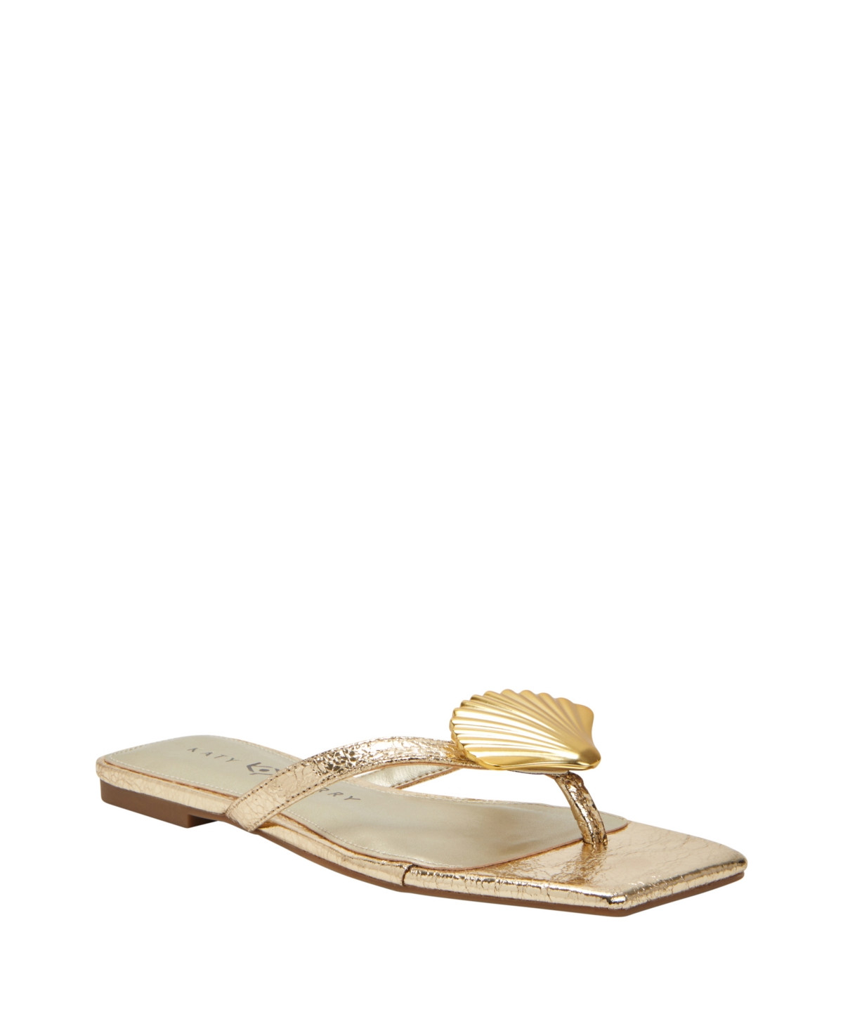 Katy Perry Women's Camie Shell Slip-On Sandals - Gold | Macy's
