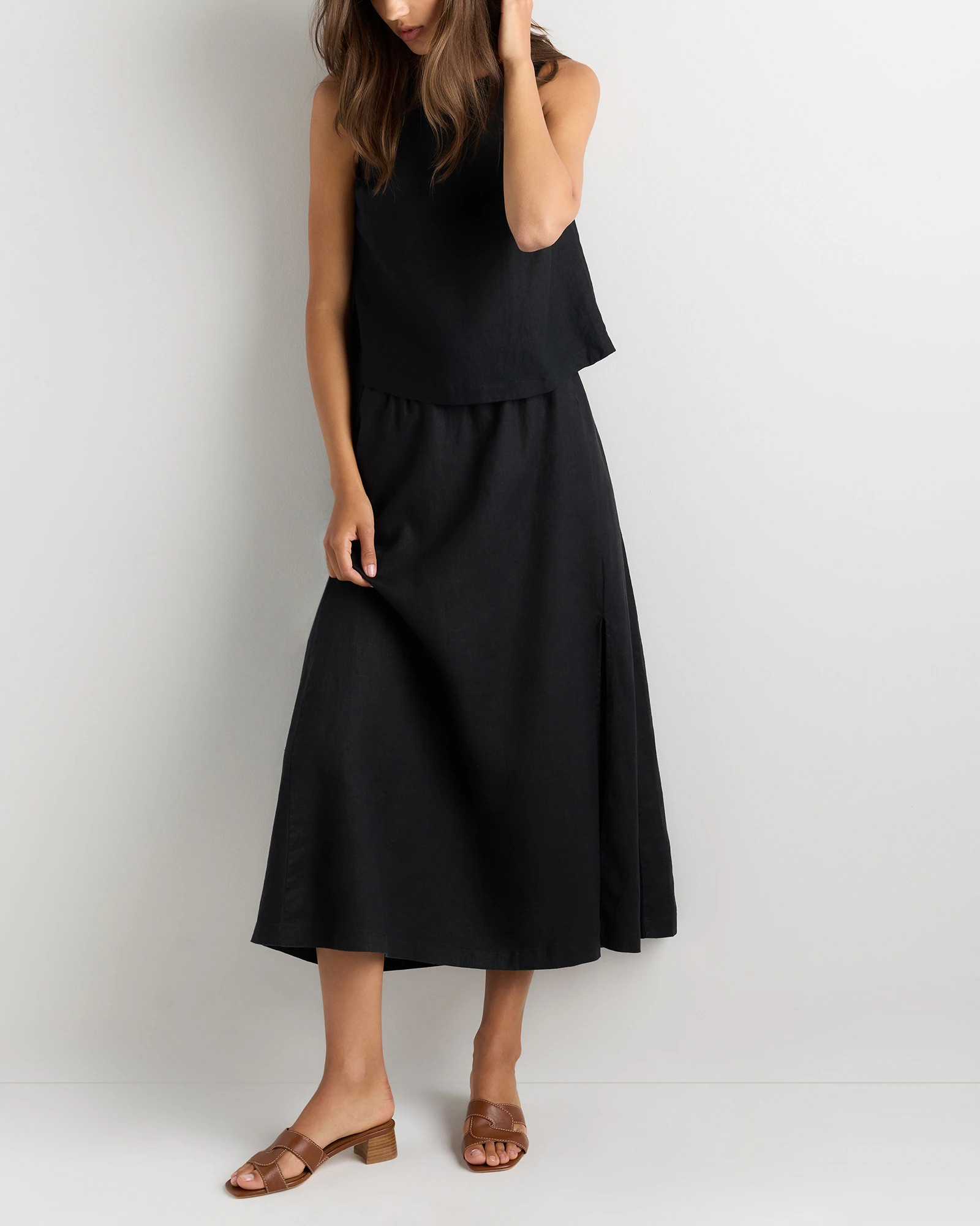 Italian Leather 35mm Wood Block Heel Mule | Quince