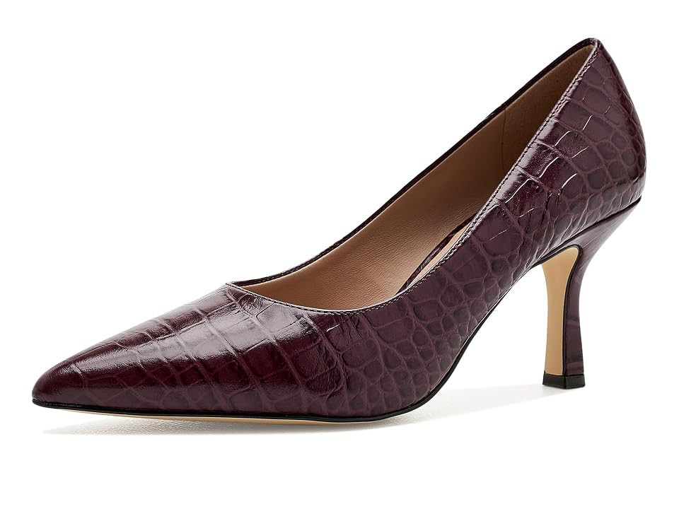 Cole Haan Hansell Pumps High Women's Heels Bloodstone Croc Print Leather: 9.5 B - Medium | Zappos.com