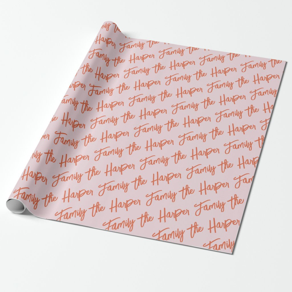 Personalized Family Signature Modern Script Pink | Zazzle