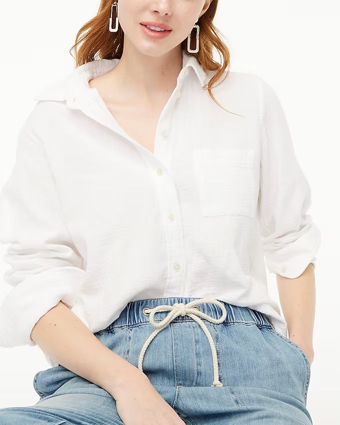 Gauze button-up shirt | J.Crew Factory