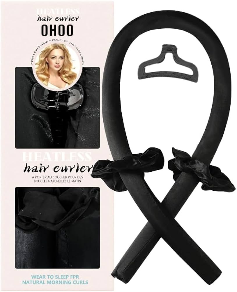 Satin Heatless Hair Curler Set Hair Rollers Overnight No Heat Curlers to Sleep in Curling Rod Hea... | Amazon (US)