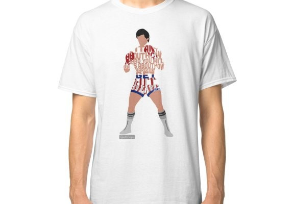 Rocky Balboa From Rocky Typography Quote Design Classic T-Shirt | RedBubble US
