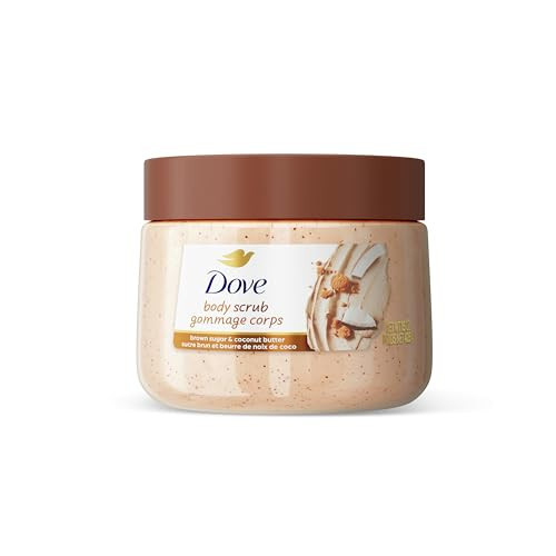 Dove Brown Sugar and Coconut Butter Body Scrub Exfoliates and Deeply Nourishes for Smooth, Radiant Skin 15 oz | Amazon (US)