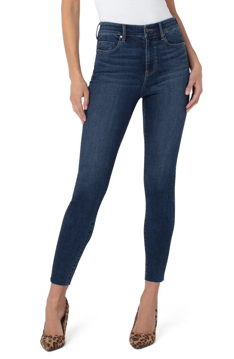 Liverpool Los Angeles Abby High Waist Raw Hem Ankle Skinny Jeans | Nordstrom | Nordstrom