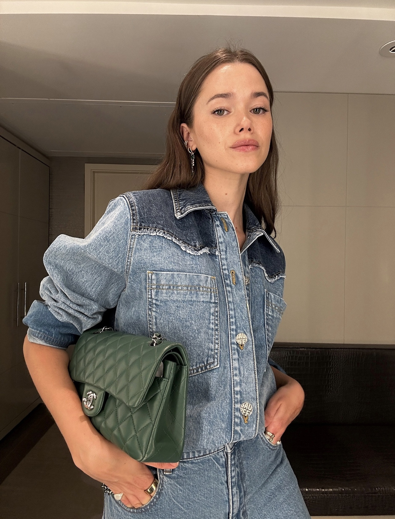 Day 3 in LA and I’m bringing the Canadian tuxedo 🤠 Always love an all denim look. This one is from Baum und Pferdgarten! Can’t forget to wear this set with cowgirl boots

#LTKstyletip #LTKSeasonal #LTKfindsunder100