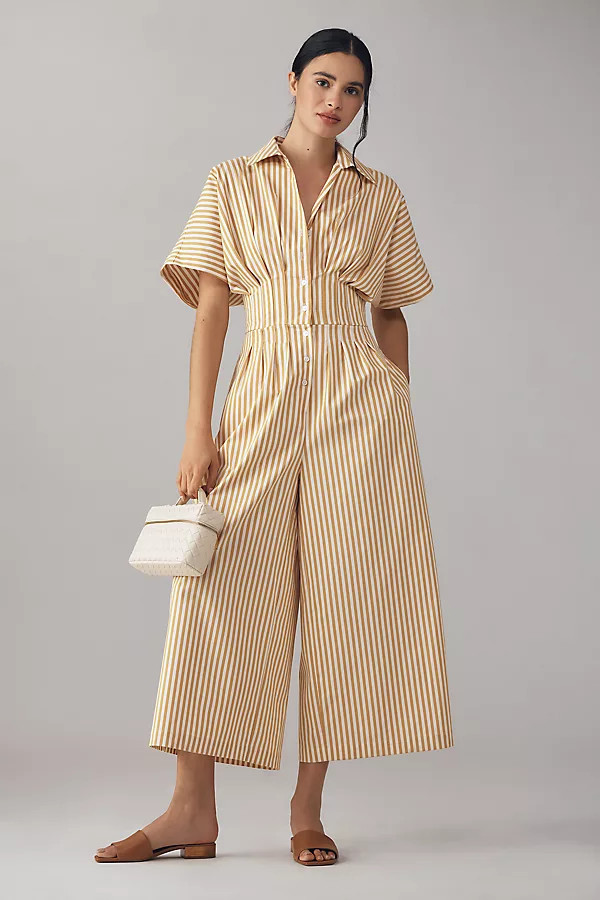 The Tobie Pleated Jumpsuit by Exquise | Anthropologie (US)