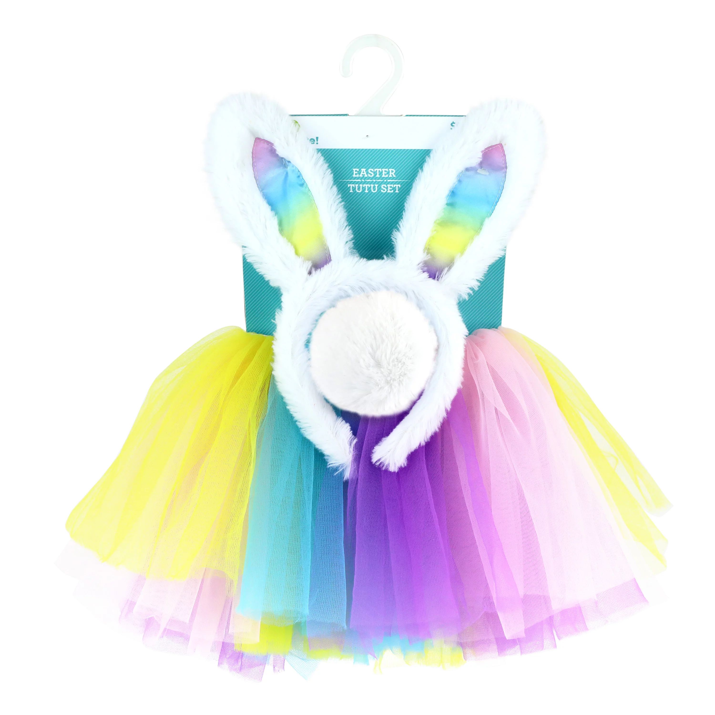 "Way to Celebrate! 15 inch Easter Rainbow Bunny Tutu Set" | Walmart (US)
