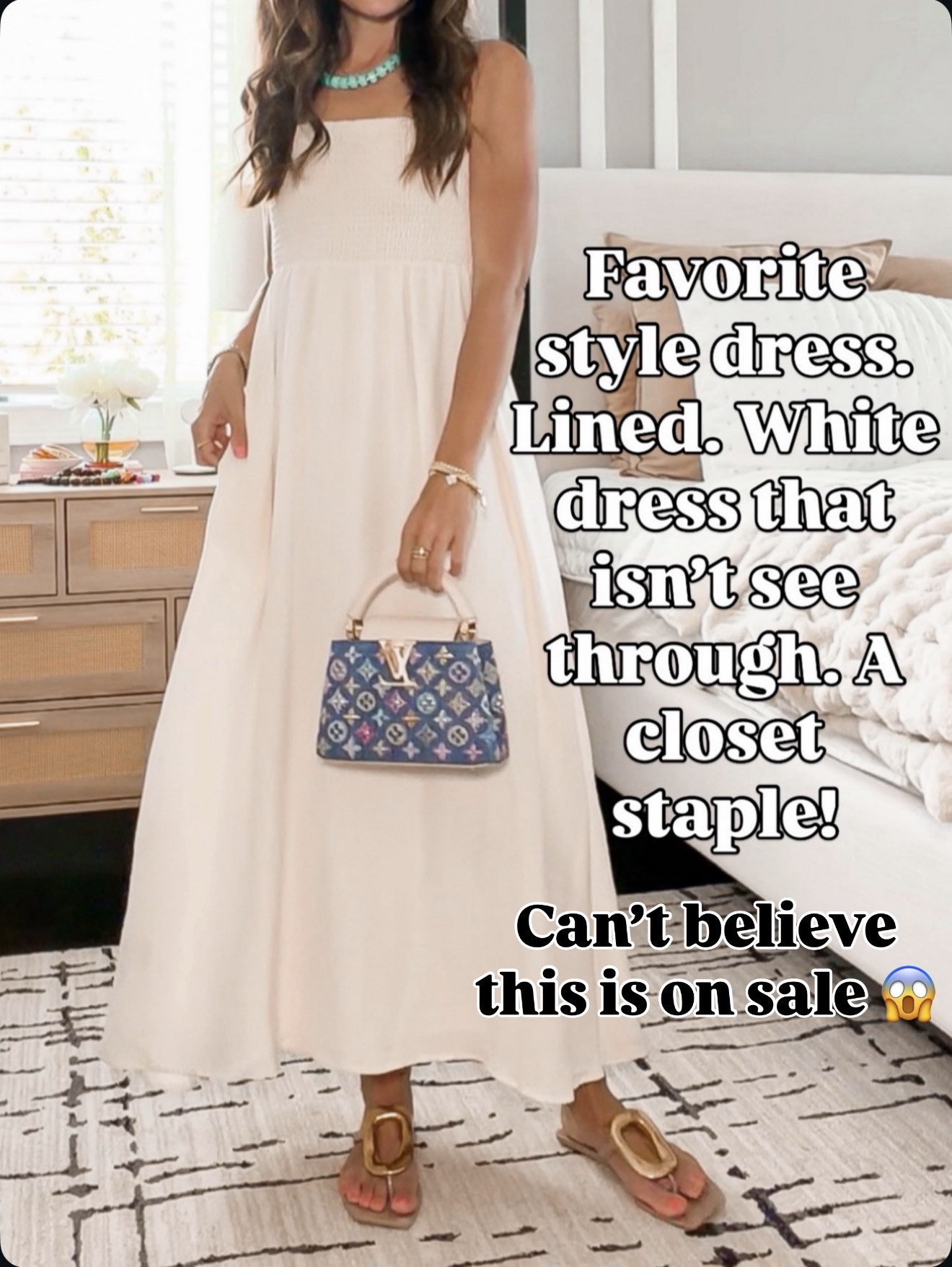 Best white dress now on sale. Wearing size small

#LTKootd #LTKOver40 #LTKSaleAlert