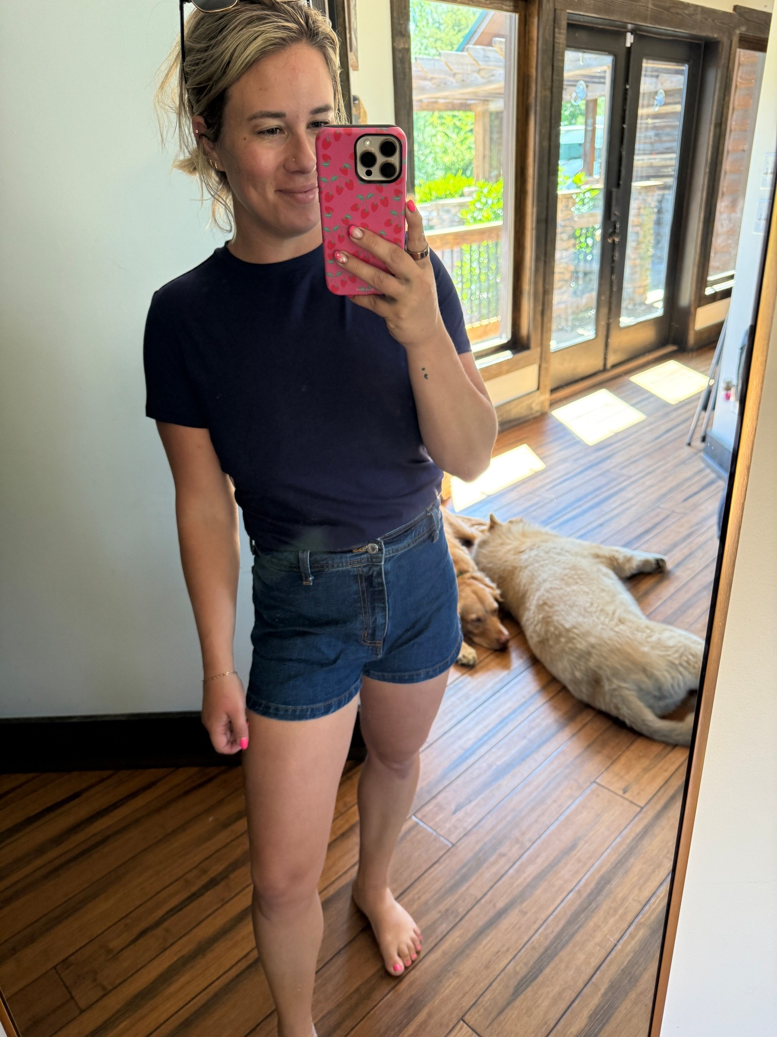 Obsessed with these shorts (wearing size 4) and with these crew neck shirts! Only $5 online! 

Casual tee, easy style, easy outfit 

#LTKFindsUnder50 #LTKStyleTip #LTKPetite