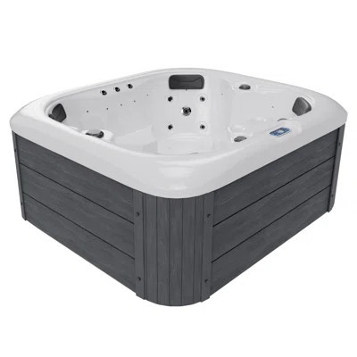 Plug & Play Acrylic Hot Tub with Ozonator, LED Lighting, Waterfall and Cover | Wayfair North America