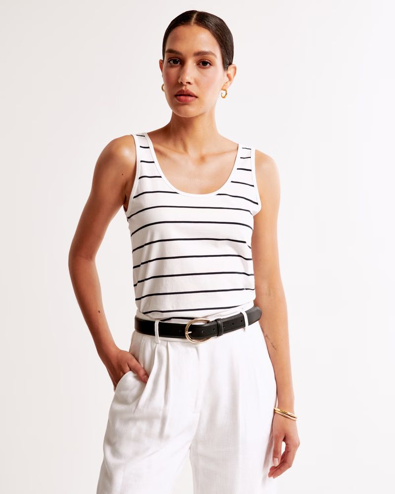 Women's Polished Skimming Scoopneck Tank | Women's Tops | Abercrombie.com | Abercrombie & Fitch (US)