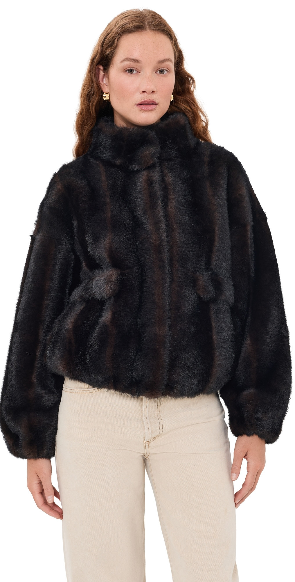 Apparis Iris Shaved Mink Bomber Jacket Noir Multi S | Shopbop