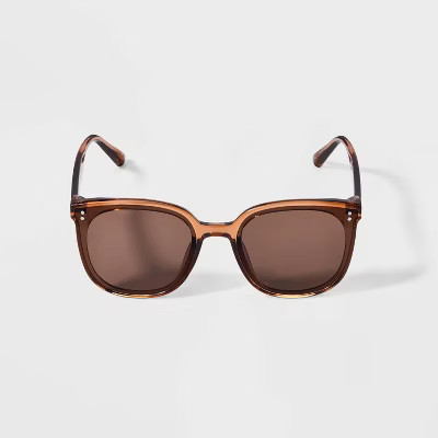 Women's Plastic Round Sunglasses - Wild Fable™ Brown: UV Protection, Recycled Frame, Polycarbonate Lens | Target