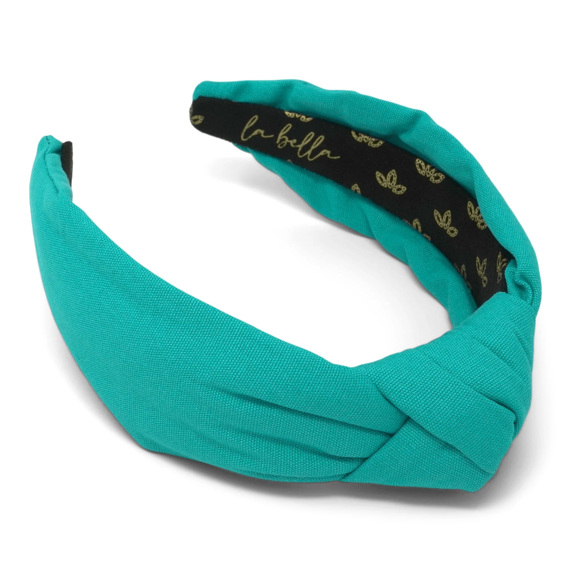 Aqua Canvas Knotted Headband | La Bella Shop