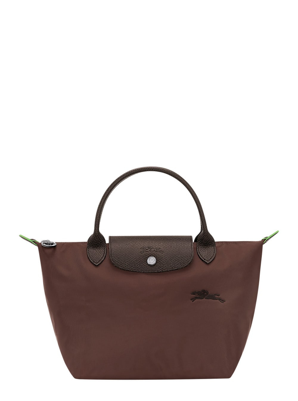 Longchamp's Le Pliage Green Brown Handbag With Engraved Logo In Ecoleather Woman | Italist.com US