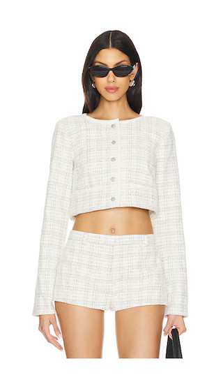 Tammy Jacket in White & Black | Revolve Clothing (Global)