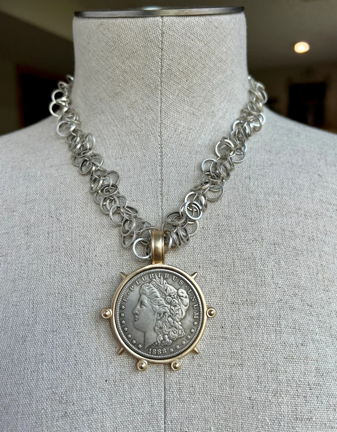 Silver Dollar Necklace | Etsy (US)