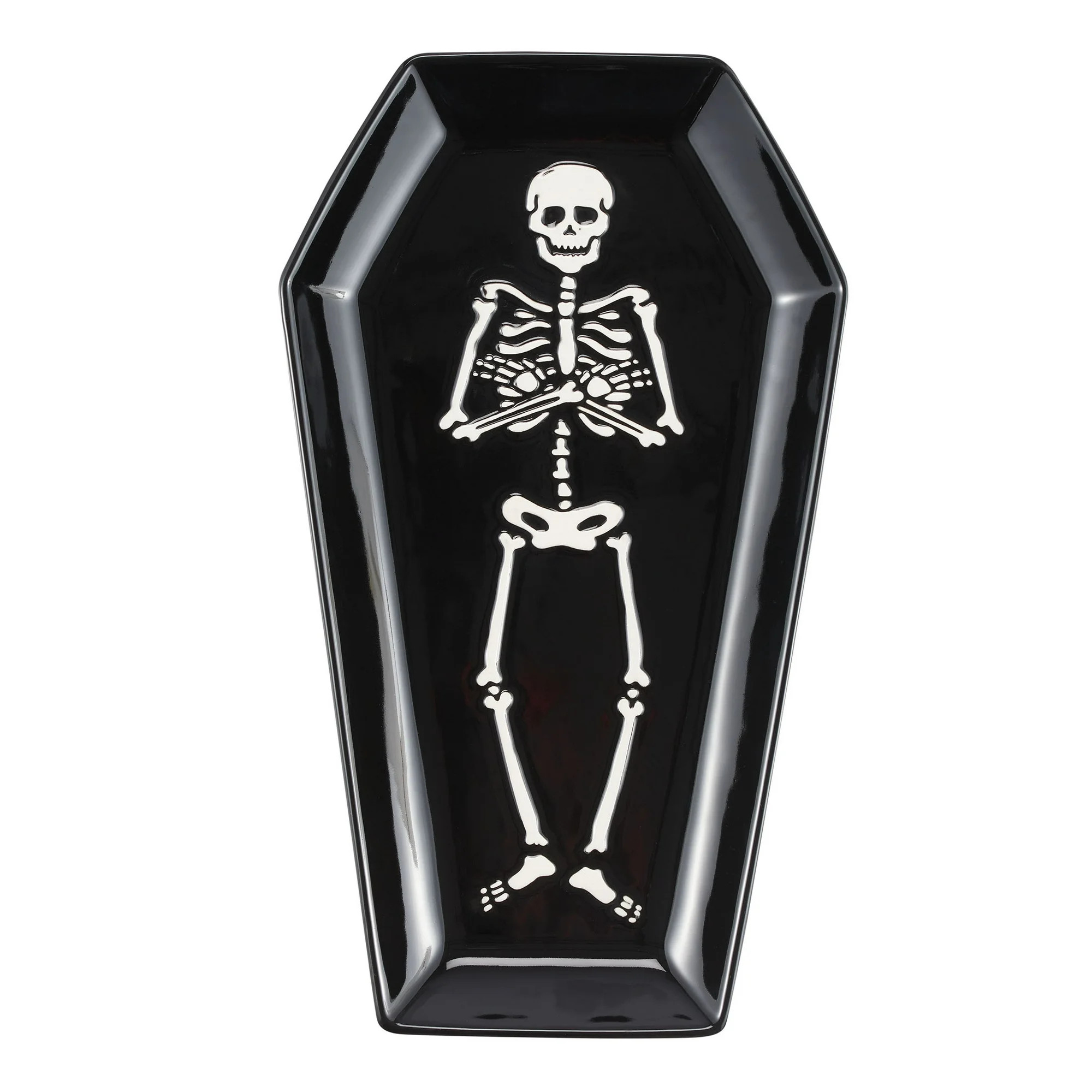 Halloween Earthenware Coffin Shaped Serving Tray, 12.12 in x 7.04 in, by Way To Celebrate - Walma... | Walmart (US)