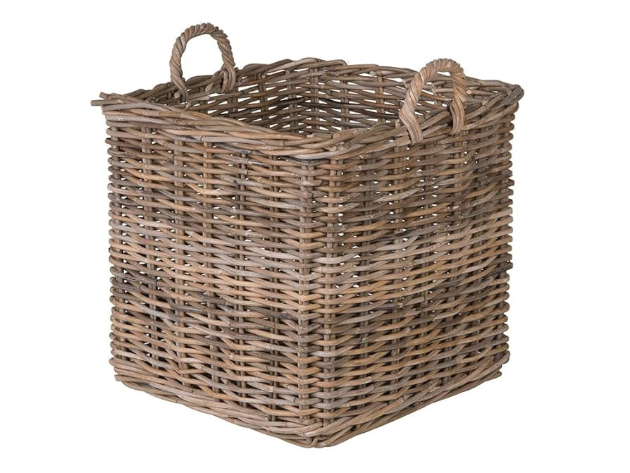 Kouboo Kobo Square Rattan Decorative Storage Basket and Planter, Medium Size, Gray | Amazon (US)