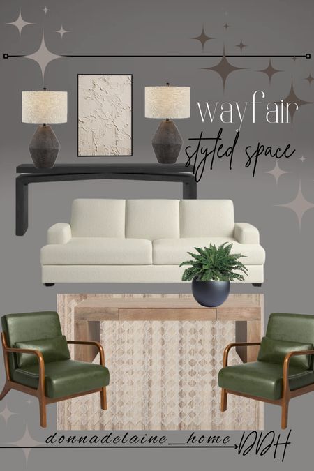 Neutral/Earthy.. living room inspiration! These Beautiful green accent chairs are currently on sale at Wayfair. Available in several colors. 
Modern organic home, furniture on sale.

#LTKSummerSales #LTKHome #LTKSaleAlert
