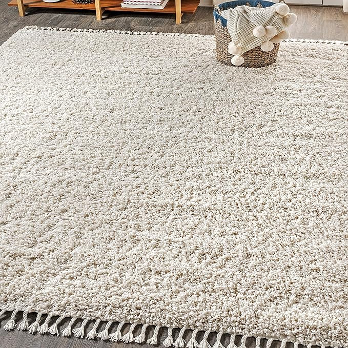 JONATHAN Y MCR100D-8 Mercer Shag Plush Tassel Indoor Area-Rug Bohemian Modern Contemporary Solid ... | Amazon (US)